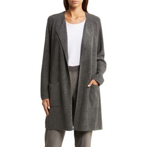 Barefoot Dreams CozyChic Ultra Lite Open Front Carbon Cardigan Sweater Size M